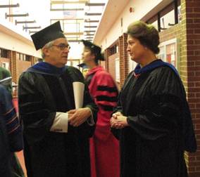 Professor James Barrett, History, and Dean Ruth Watkins, LAS 